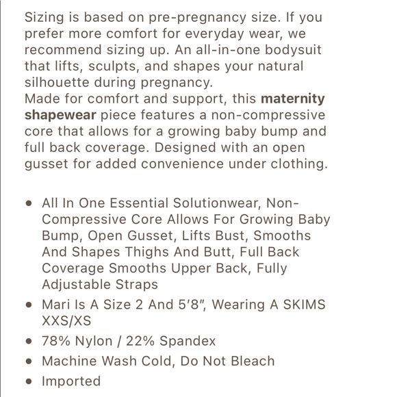 SKIMS Intimates & Sleepwear Skims Maternity Sculpting Mid Thigh